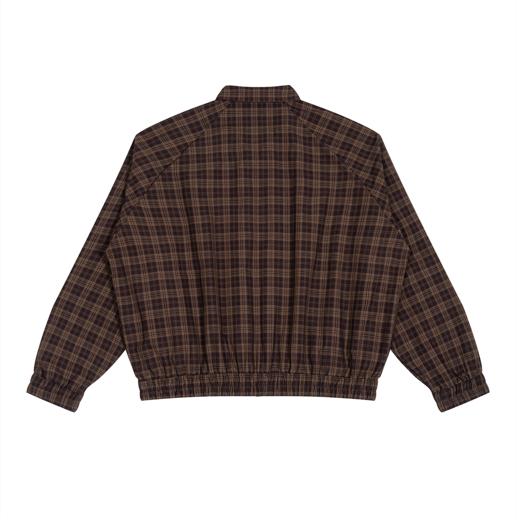Plaid Full-Zip Track Jacket – Unisex