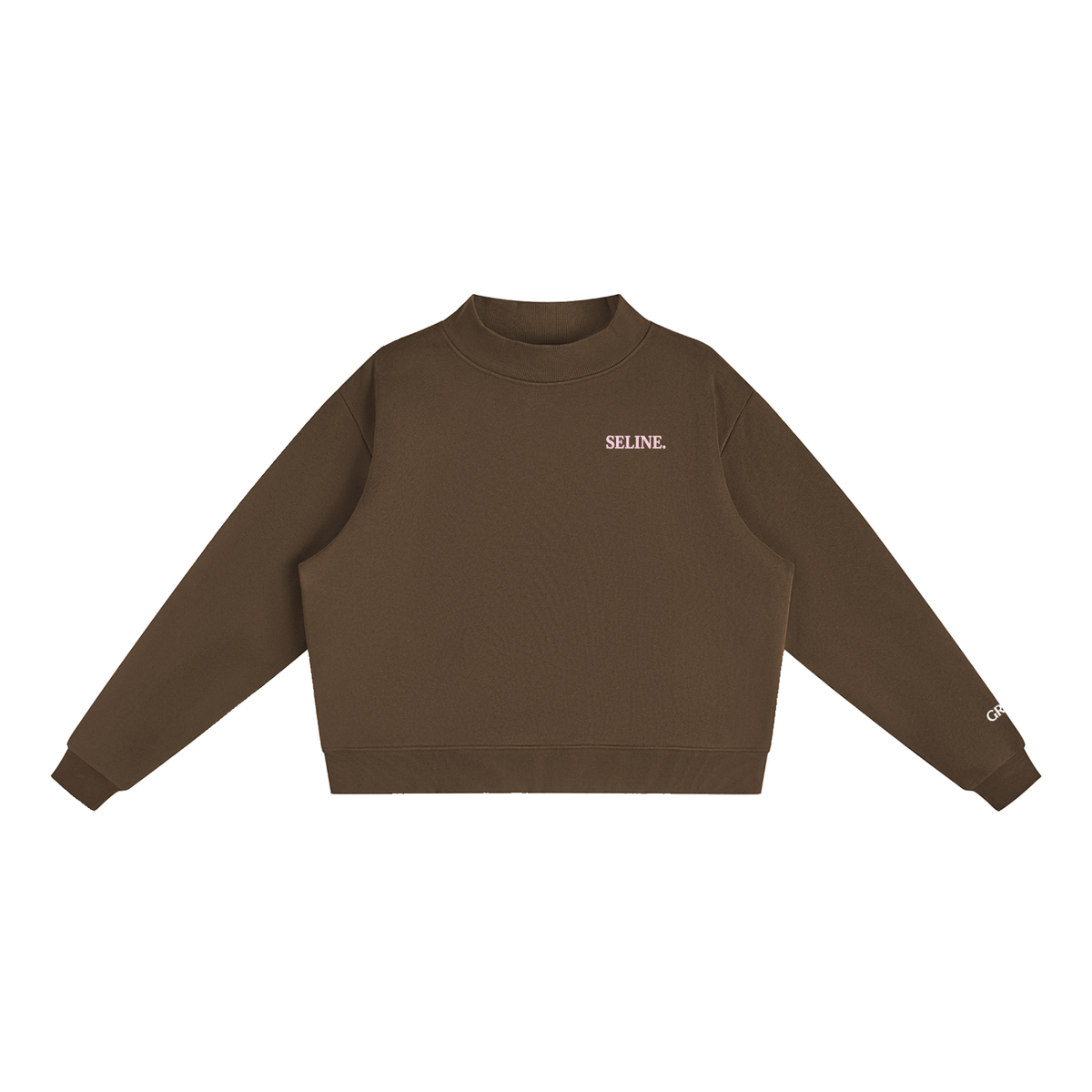 Seline Fleece Mock-Neck Crew Sweat – Dame