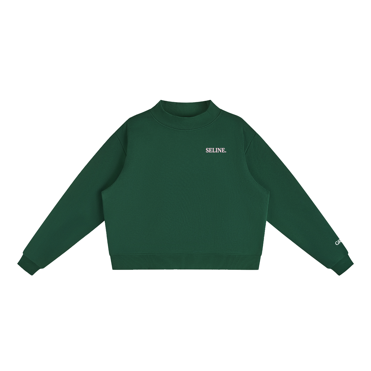 Seline Fleece Mock-Neck Crew Sweat – Dame