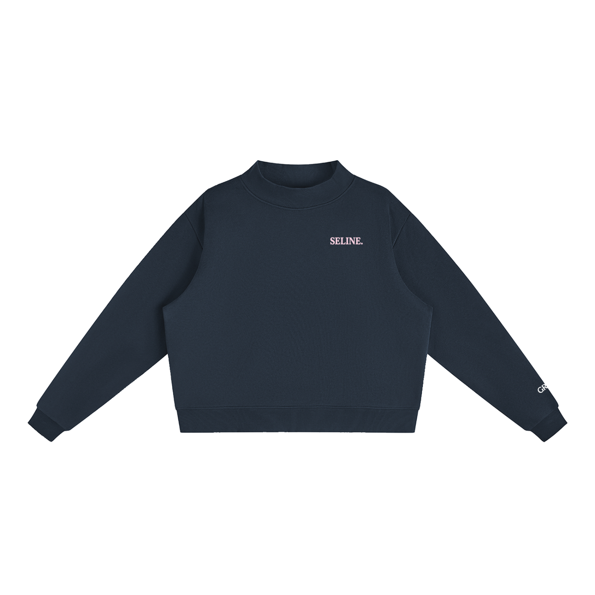 Seline Fleece Mock-Neck Crew Sweat – Dame