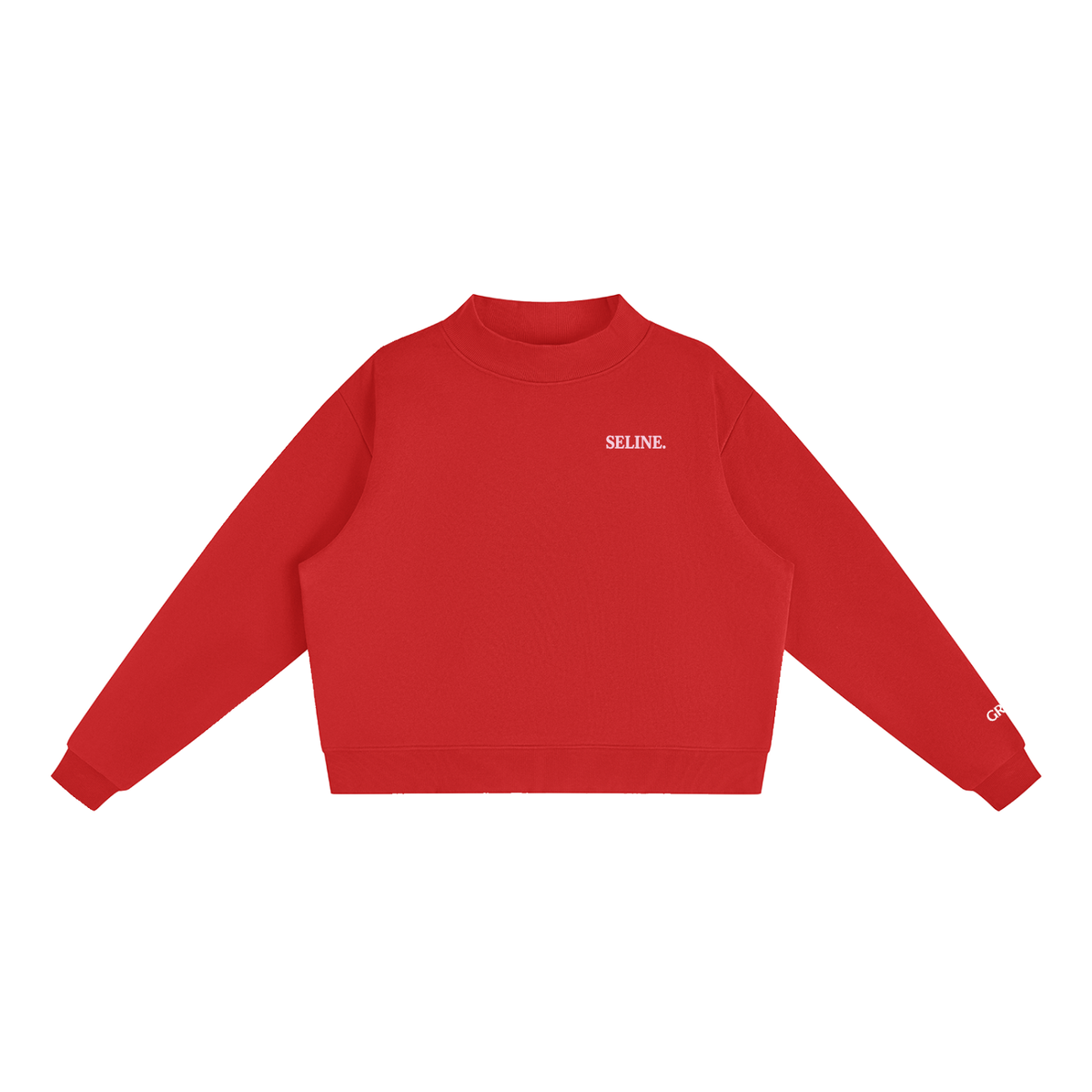 Seline Fleece Mock-Neck Crew Sweat – Dame