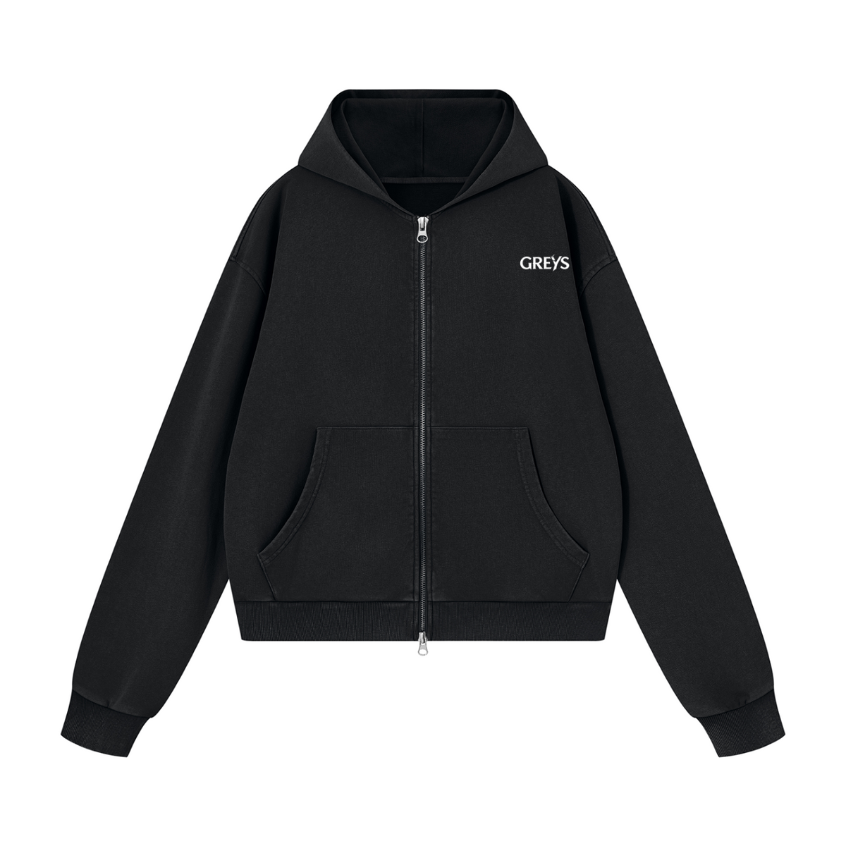 Greys Mineral Boxy Full Zip Hoodie - Unisex