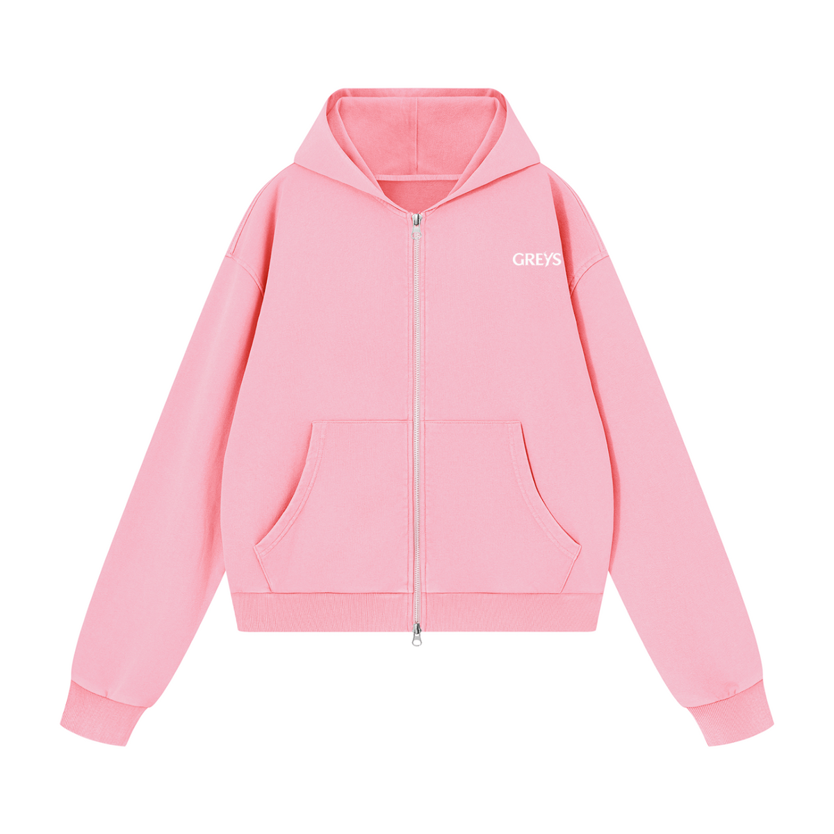 Greys Mineral Boxy Full Zip Hoodie - Unisex