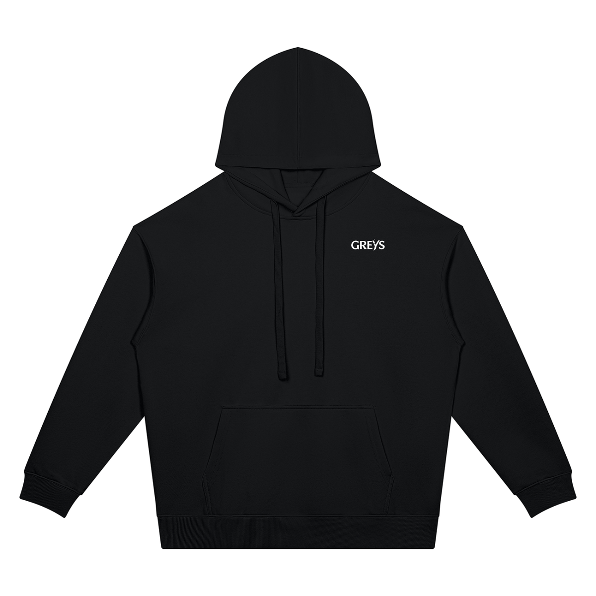 Greys Oversized Drop Shoulder Hoodie – Unisex