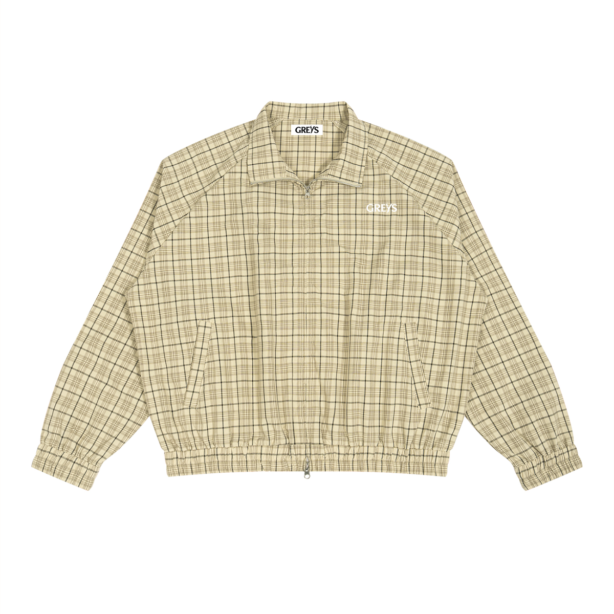 Plaid Full-Zip Track Jacket – Unisex