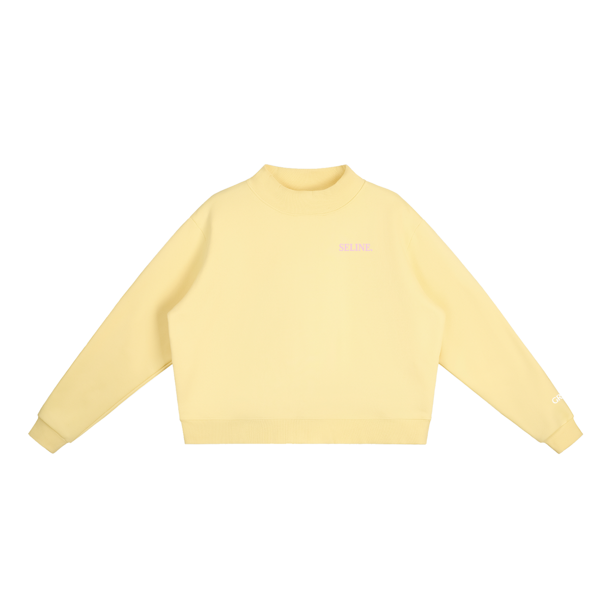 Seline Fleece Mock-Neck Crew Sweat – Dame